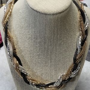 Two mesh braided Necklace